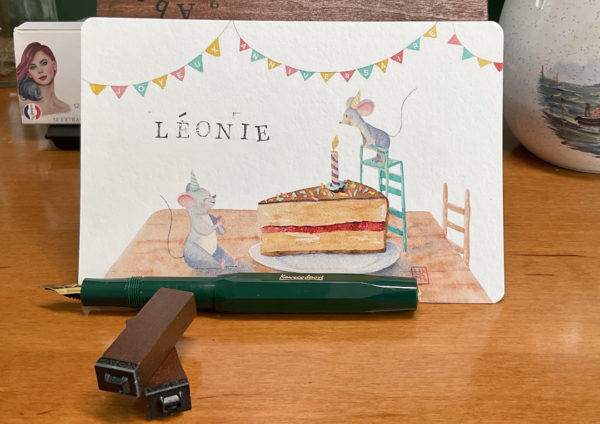 Carte Joyeux anniversaire petite souris personnalisée