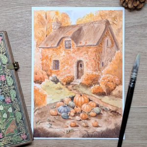 Print Fine Art "Le cottage automnal"