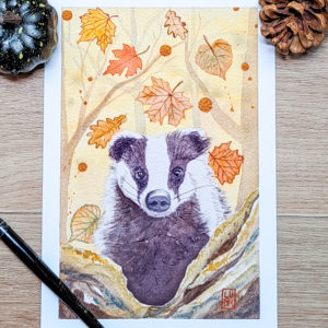 Print Fine Art "Blaireau" – Portrait animalier