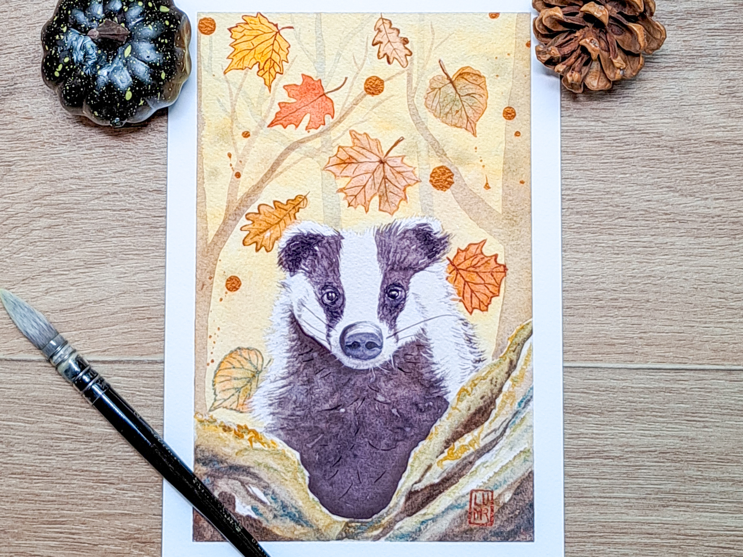 Print Fine Art "Blaireau" – Portrait animalier