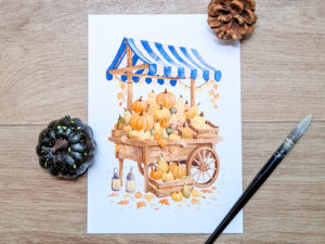 Print Fine Art "Le stand de courges"