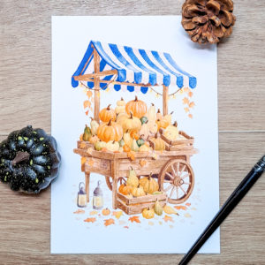 Print Fine Art "Le stand de courges"