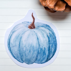 Sticker courge bleue