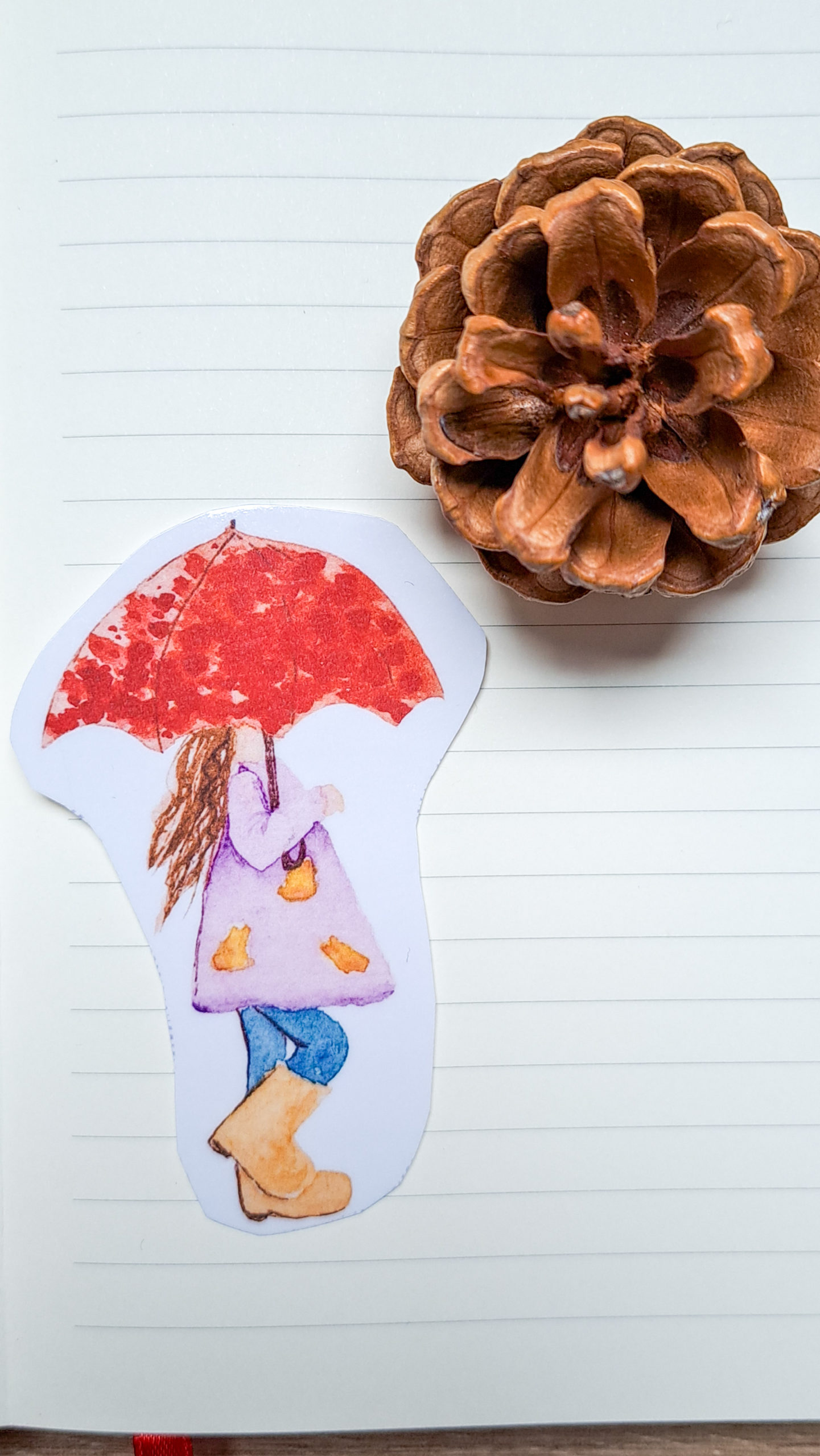Sticker "la fille au parapluie"
