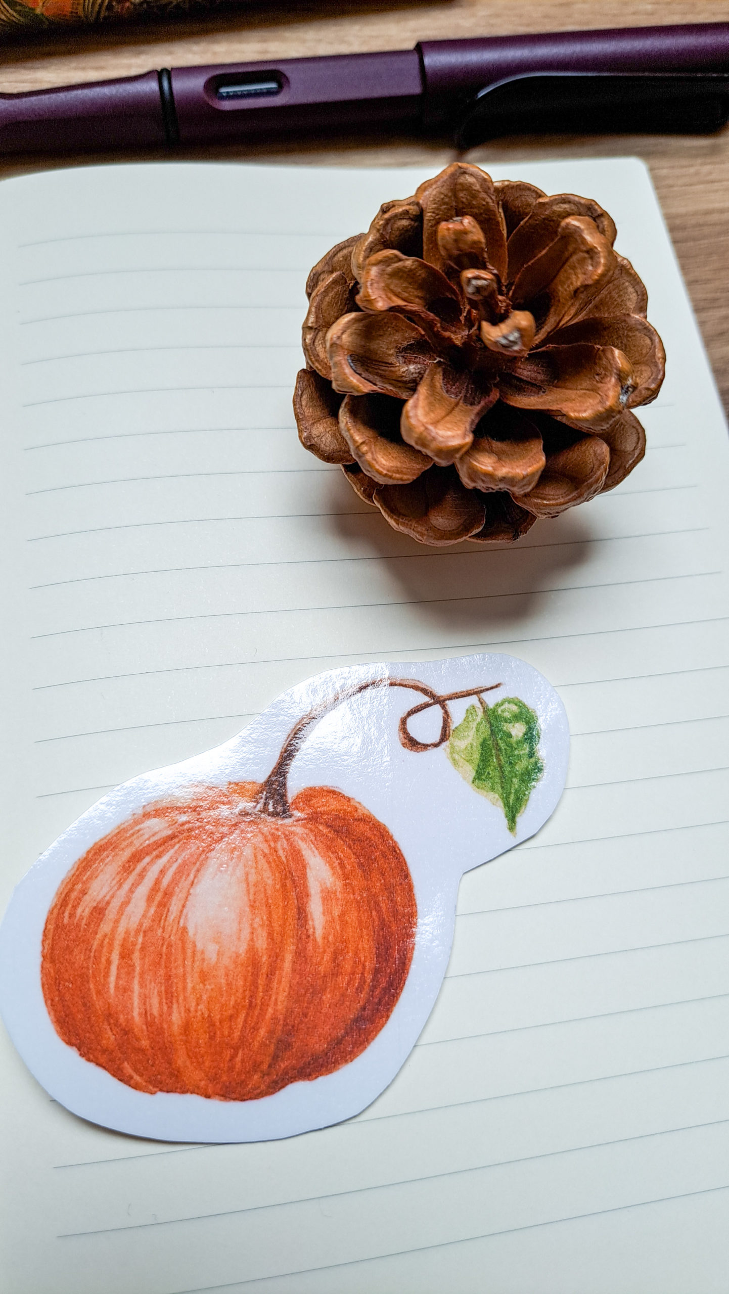 sticker citrouille aquarelle