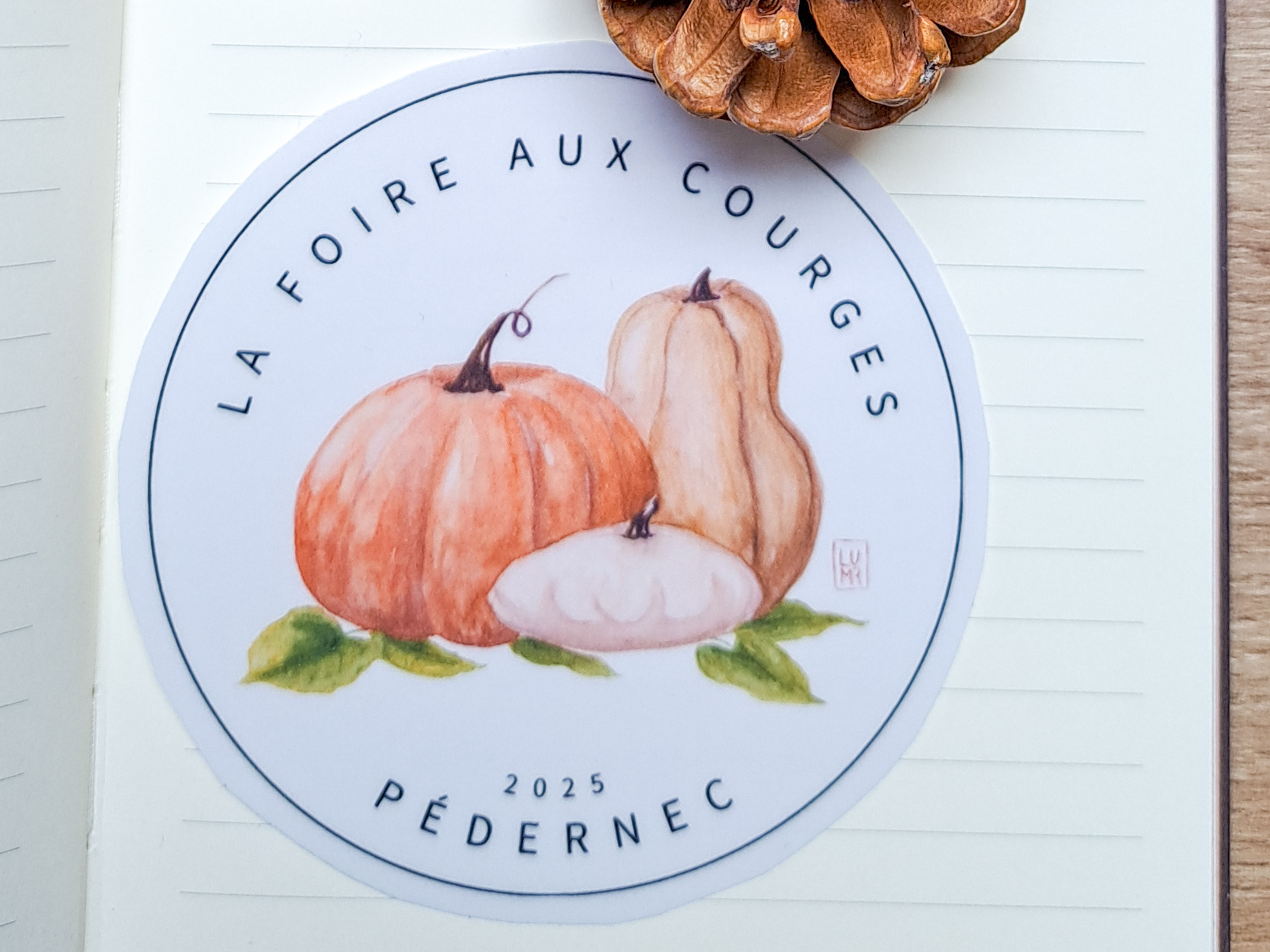 grand sticker événement la foire aux courges
