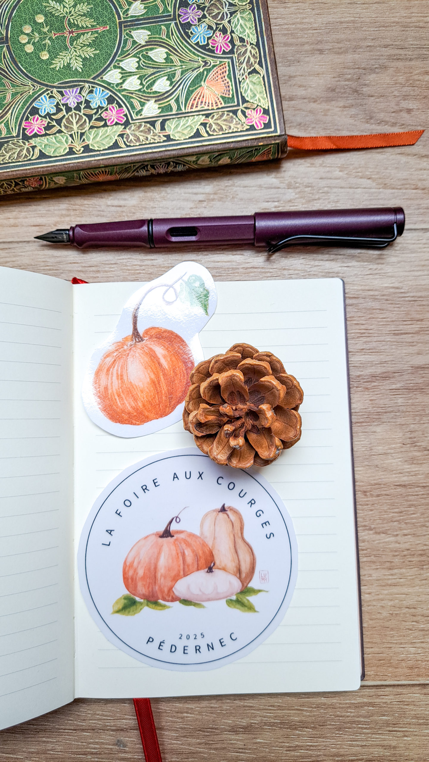 stickers de courges faits à la main basés sur mes aquarelles