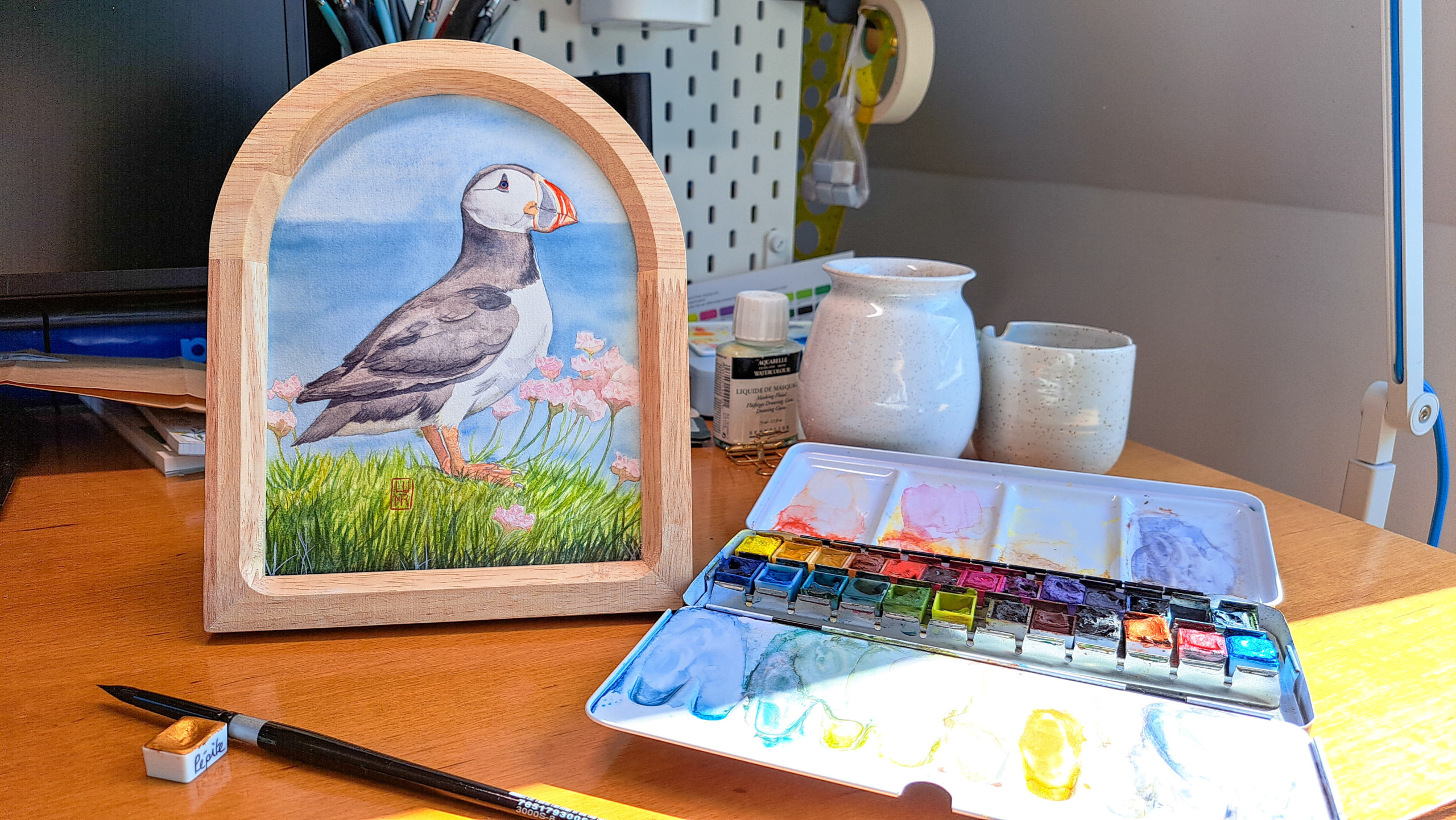 Œuvre originale à l’aquarelle pour enfant, illustration unique et poétique